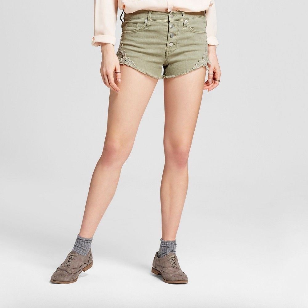 💚Green high waisted shorts💚